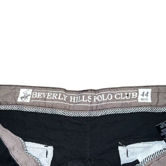 BEVERLY HILLS POLO CLUB Men’s Black Cargo Shorts Size 44 - Picture 4 of 7